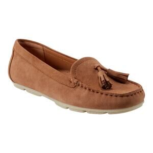 Earth Women's Raquel Suede Tassel Slip On Loafers Tan Size 12